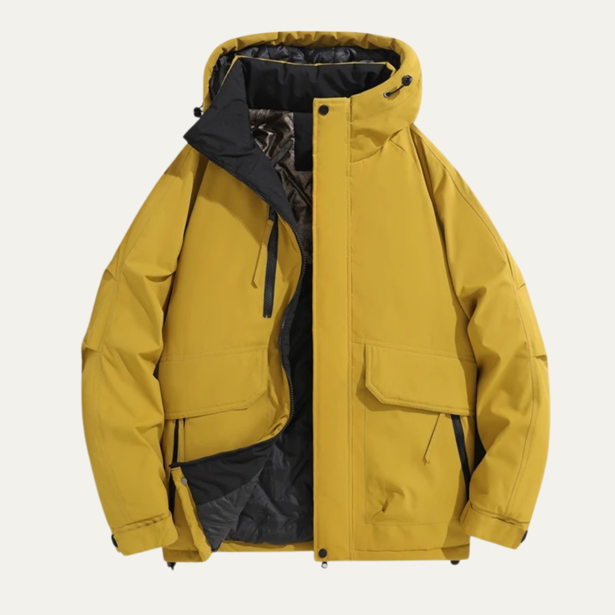 The Urbino Men's Thickened Waterproof Hooded Casual Jacket