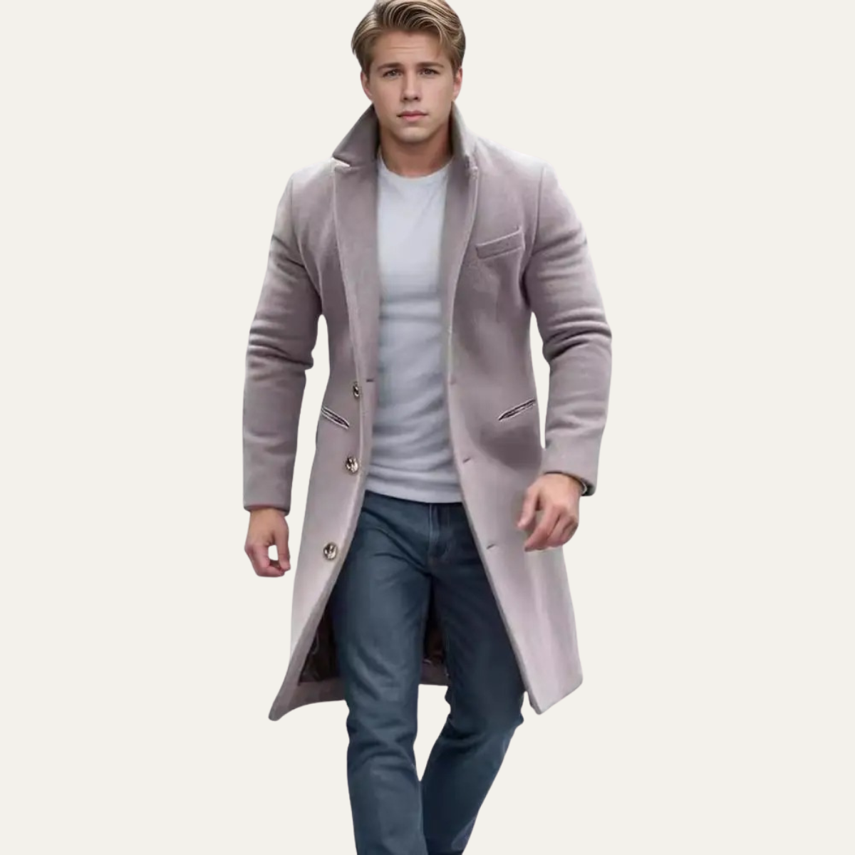The Wandsworth Men’s Elegant Wool Blend Overcoat