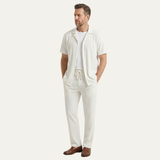 The Dervio Men’s Linen Two Piece Set – Lightweight Button-Up Shirt & Relaxed Trousers