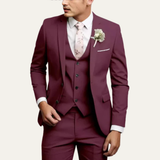 The Windermere Men’s Elegant 3 Piece Slim Fit Business Suit Set