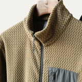 The Warwick Men’s Cashmere Wavy Texture Sweater with Chest Pocket