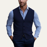 The Somerset Men’s Smart Casual Button Front Knit Vest