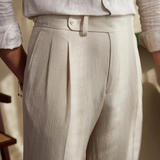 The Riccione Men’s Slim Fit High Waist Pleated Dress Pants