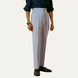 The Cattolica Men’s Elegant High Waist Pleated Suit Pants