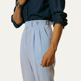 The Cattolica Men’s Elegant High Waist Pleated Suit Pants