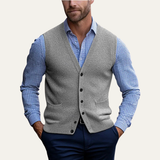 The Somerset Men’s Smart Casual Button Front Knit Vest