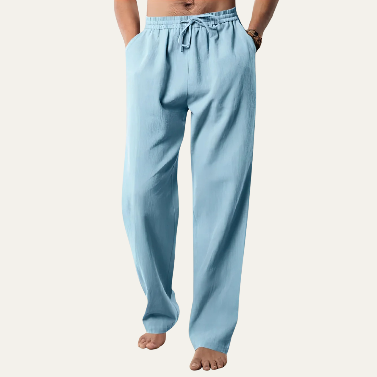 The Larkspur Men’s Cotton Hemp Breathable Straight Leg Pants