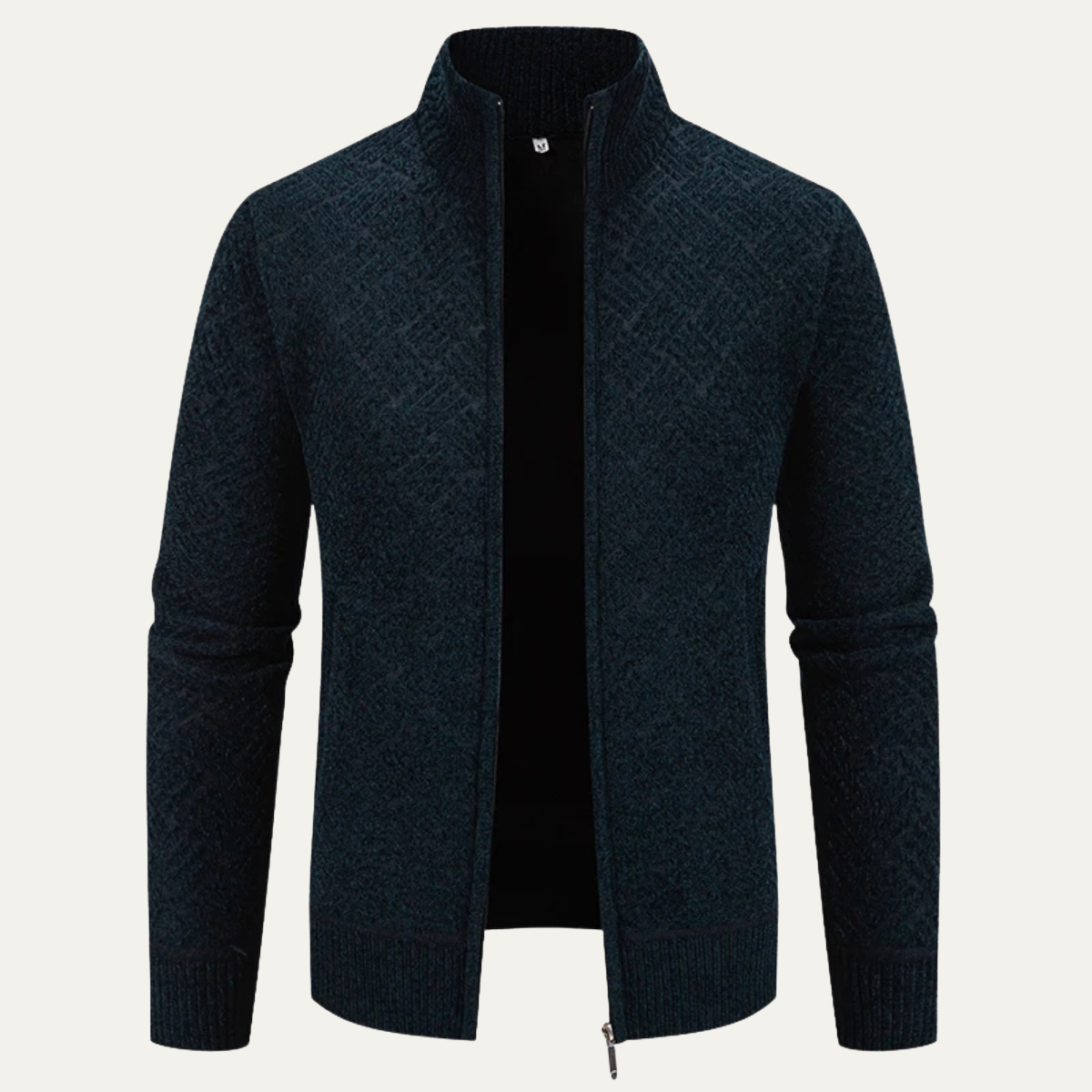 The Brackenridge Men’s  Warm Fleece Lined Thick Knitted Full Zip Jacket