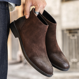 The Vicenza Men’s Zip Up Suede Leather Ankle Boots
