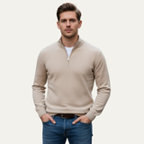 The Carver Men’s Soft Knit Casual Half Zip Cotton Sweater