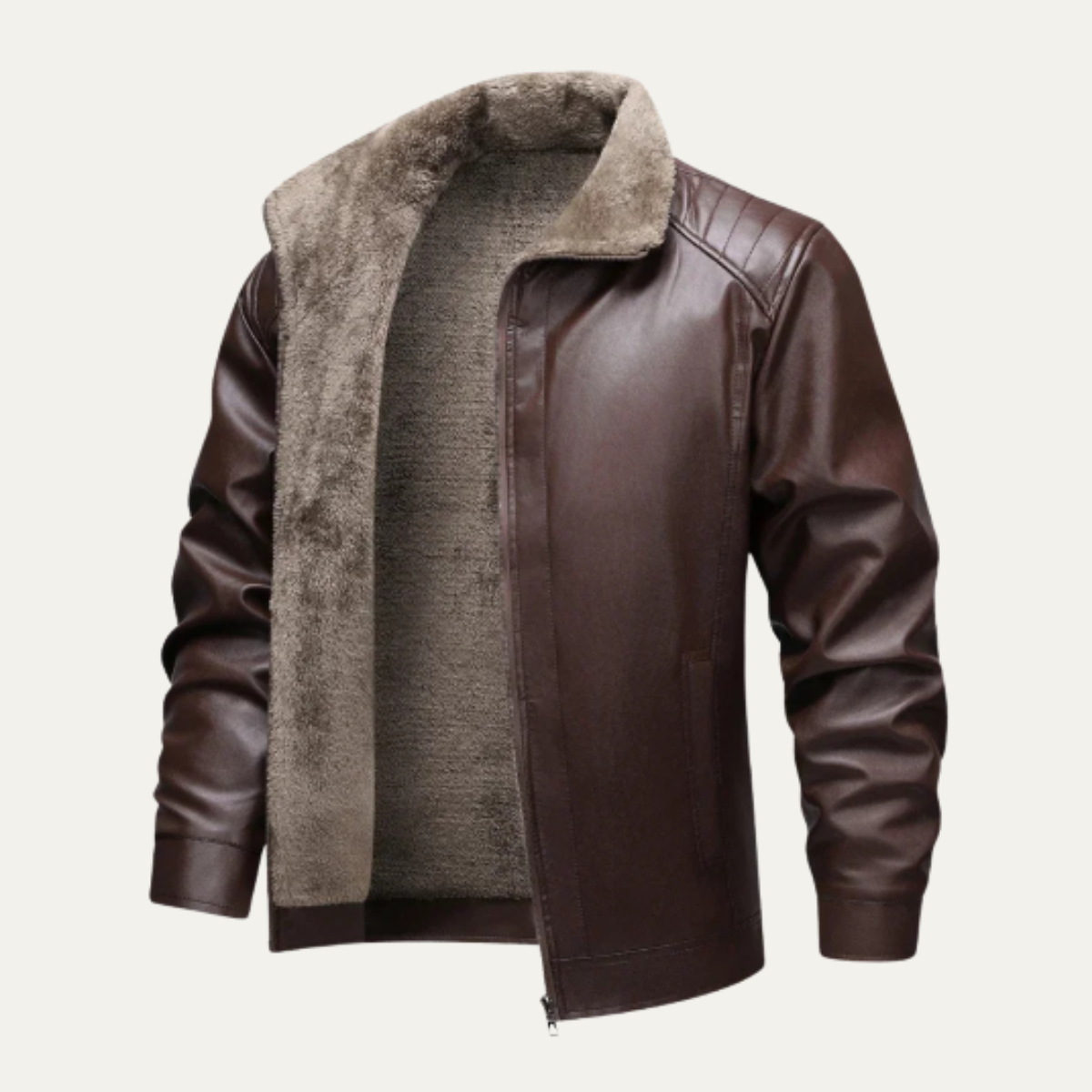 The Ragusa Men’s Winter Thick Fleece Lined Warm Casual Zip Jacket
