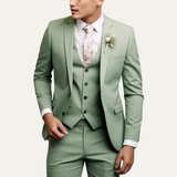 The Windermere Men’s Elegant 3 Piece Slim Fit Business Suit Set