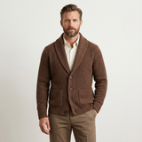 The Aldercrest Men’s Chunky Button-Up Knitted Shawl Collar Cardigan