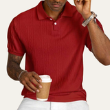 The Ridgebrook Men’s Textured Button-Up Casual Polo Shirt