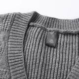 The Alberobello Men’s Warm Textured Knitted V Neck Vest