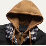 The Lecco Men’s Multi Layer Hooded Bomber Jacket