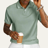 The Ridgebrook Men’s Textured Button-Up Casual Polo Shirt