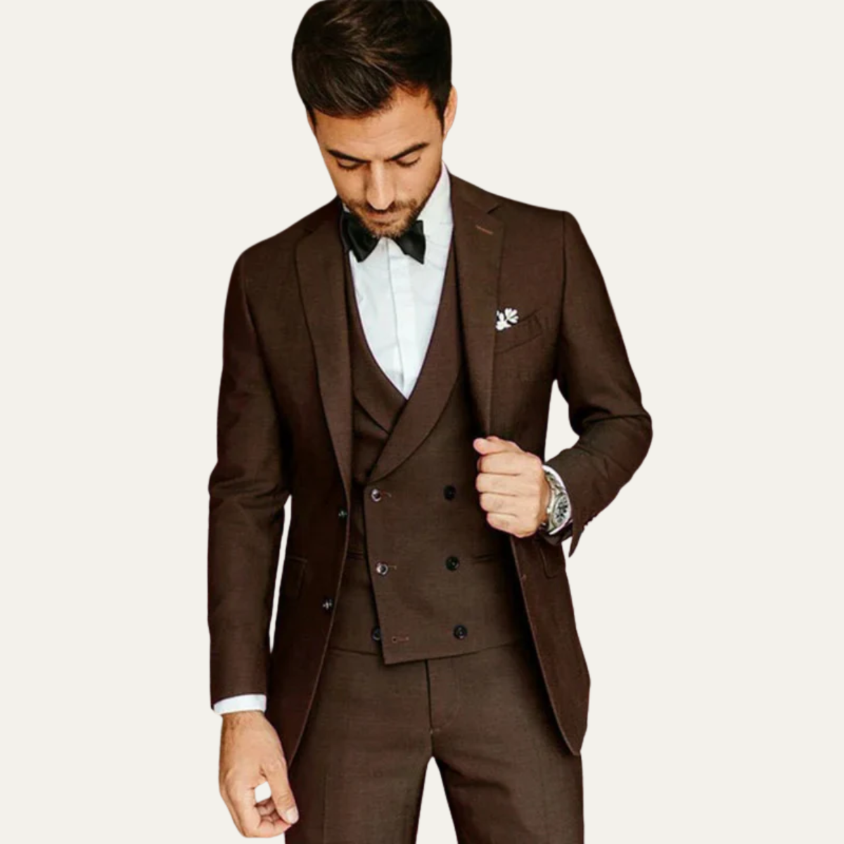 The Remington Men’s 3 Piece Slim Fit Tuxedo Suit Set – Formal Wedding & Business Suit