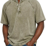 Jules - Vintage Button-Up T-Shirt for Men