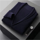 The Marettimo Men’s Soft Knit Button Up Collar Cardigan with Front Pockets