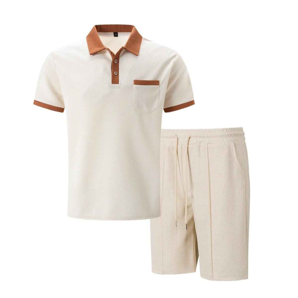 The Capri Fabric Set – Vintage Polo & Shorts Co-ord for Men