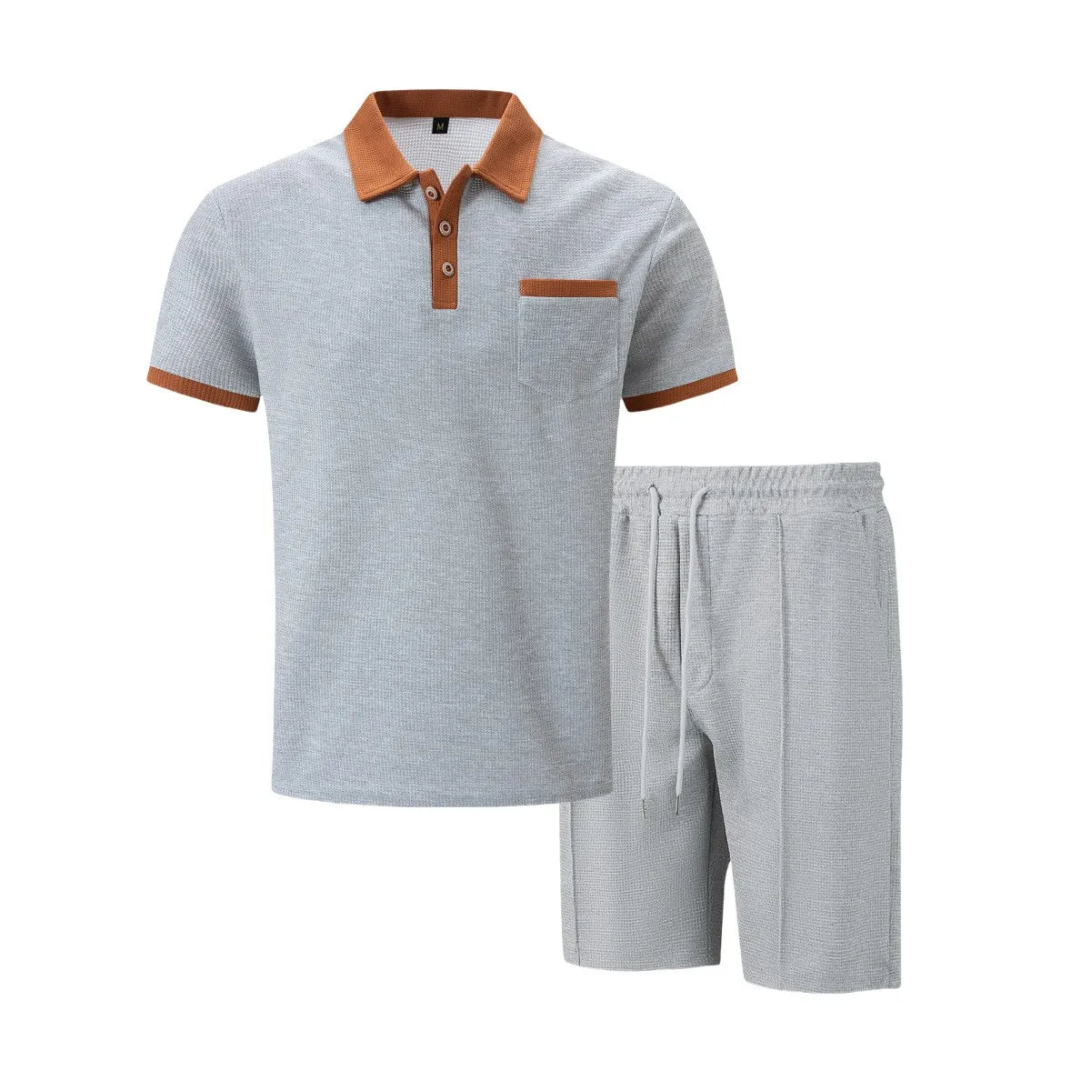 The Capri Fabric Set – Vintage Polo & Shorts Co-ord for Men