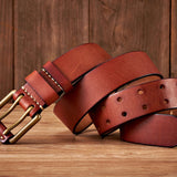 The Lancaster Belt – Double-Pin Vintage Leather Design
