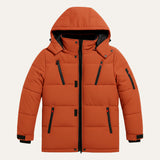 The Brookhaven Men’s Warm Hooded Winter Puffer Coat with Zipper Pockets