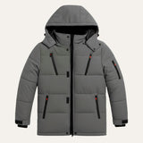 The Brookhaven Men’s Warm Hooded Winter Puffer Coat with Zipper Pockets