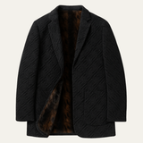 The Mandello Men’s Business Chenille Winter Blazer with Soft Fur Lining
