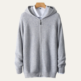 The Pamplona Men’s 100% Merino Wool Hooded Zip Up Cardigan
