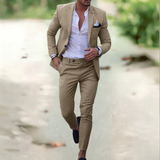The Santorini Linen Wedding Guest Men’s Suit