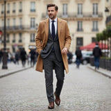 The Belmont Men’s Elegant Classic Wool Winter Overcoat