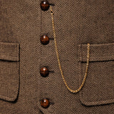 The Wallingford Men's Classic Tweed Suit Gilet