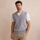 The Riverdale Men’s V Neck Sleeveless Knit Vest for Layered Look