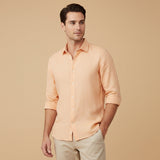 The Buckingham Men’s Casual Relaxed Fit Cotton Linen Shirt