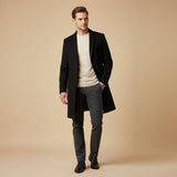 The Ascot Men's Elegant Wool Long Winter Smart Coat