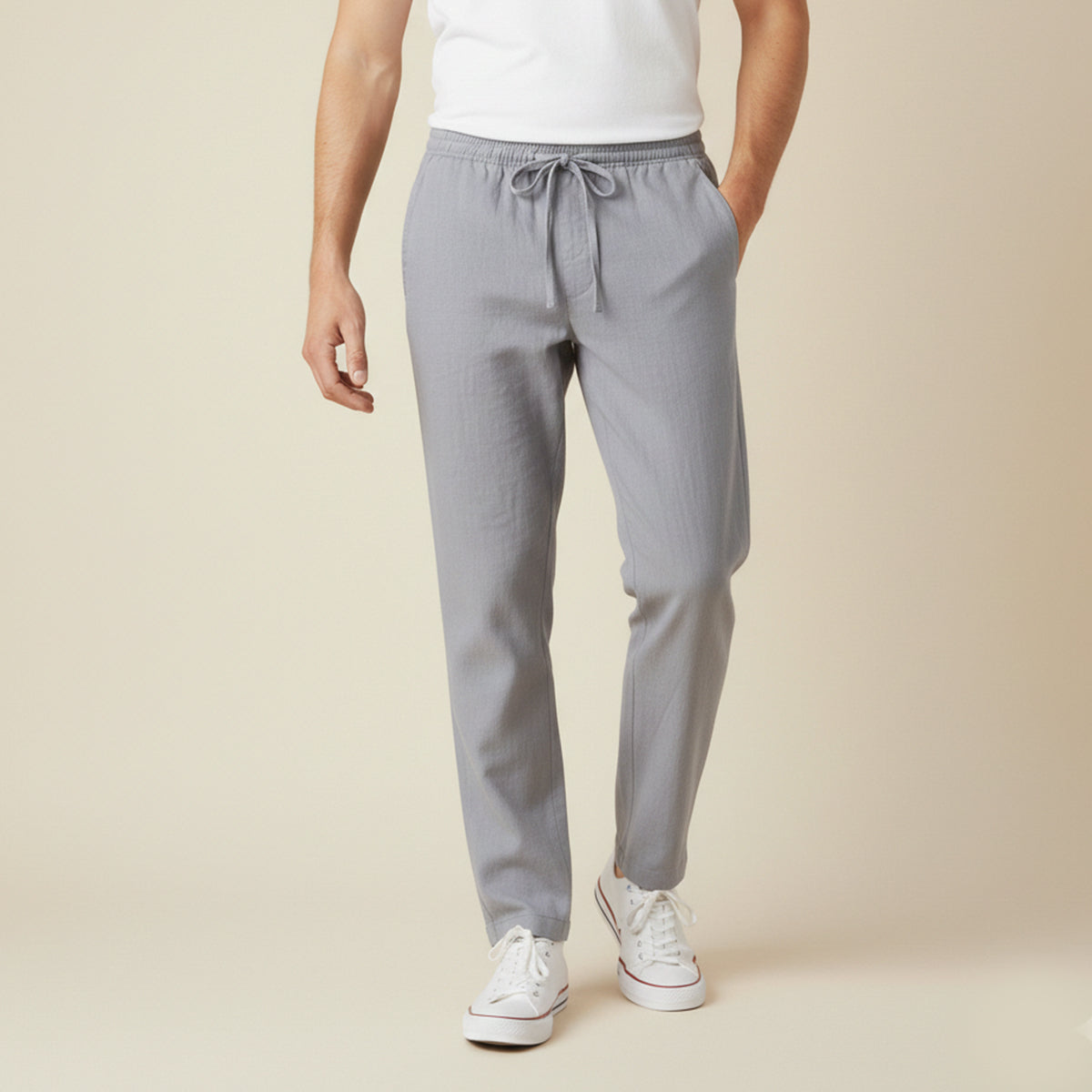 The Meadowgate Men’s Lightweight Breathable Drawstring Cotton Linen Pants