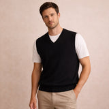 The Riverdale Men’s V Neck Sleeveless Knit Vest for Layered Look