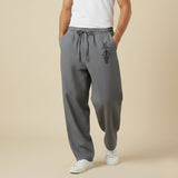 The Brookridge Men’s Trendy Relaxed Fit Linen Wide Leg Drawstring Pants