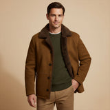The Ashen Shearling Coat – Men’s Classic Winter Overcoat