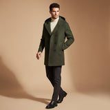 The Bonassola Men’s Double Breasted Hooded Trench Coat