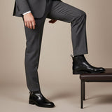 The Franciacorta Men’s Leather Ankle Boots with Side Zip & Non Slip Sole