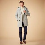 The Bonassola Men’s Double Breasted Hooded Trench Coat